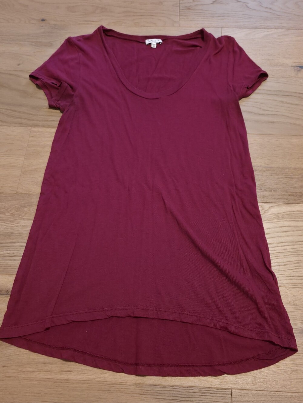 Splendid Scoop Neck Tee - Burgundy